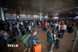 Quang cảnh sân bay quốc tế Ben Gurion gần Tel Aviv, Israel. (Ảnh: THX/TTXVN)