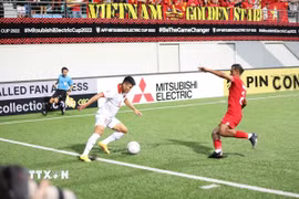 Việt Nam đối đầu Singapore tại Jalan Besar cách đây 2 năm. (Ảnh: Tất Đạt/TTXVN)