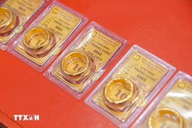 Giá vàng hướng tới tuần giảm mạnh nhất. (Ảnh: TTXVN)