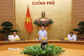 Phó Thủ tướng Lê Tiến Châu chủ trì họp Ban Chỉ đạo xây dựng trường học cho các xã biên giới. (Ảnh: Lâm Khánh/TTXVN)