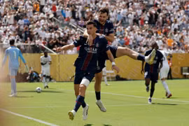 PSG thắng đậm 4-0 trước Real Madrid. (Nguồn: AP)