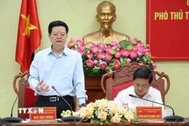 Phó Thủ tướng Mai Văn Chính phát biểu. (Ảnh: Ngọc Minh/TTXVN)