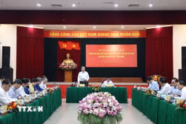 Tổng Bí Thư Tô Lâm phát biểu tại buổi làm việc với Ban Tổ chức Trung ương. (Ảnh: Thống Nhất/TTXVN)