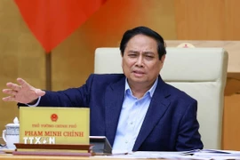 Thủ tướng Phạm Minh Chính chủ trì Phiên họp Chính phủ thường kỳ tháng 2 năm 2025. (Ảnh: Dương Giang/TTXVN)