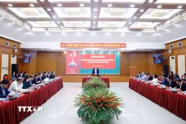 Tổng Bí thư Tô Lâm làm việc với Ủy ban kiểm tra Trung ương. (Ảnh: Thống Nhất/TTXVN)