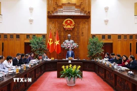 Thủ tướng Phạm Minh Chính chủ trì cuộc họp. (Ảnh: Dương Giang/TTXVN)