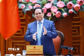Thủ tướng Phạm Minh Chính chủ trì cuộc họp. (Ảnh: Dương Giang/TTXVN)