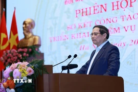 Thủ tướng Phạm Minh Chính khai mạc Phiên họp lần thứ 3 Ban Chỉ đạo về phát triển khoa học, công nghệ, đổi mới sáng tạo, chuyển đổi số và Đề án 06. (Ảnh: Dương Giang/TTXVN)