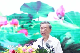 Tổng Bí thư Tô Lâm phát biểu. (Ảnh: Thống Nhất/TTXVN)