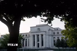 Trụ sở Cục Dự trữ Liên bang Mỹ (FED) tại Washington, D.C. (Ảnh: THX/TTXVN)