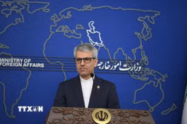 Người phát ngôn Bộ Ngoại giao Iran Ismail Baghaei. (Ảnh: THX/TTXVN)