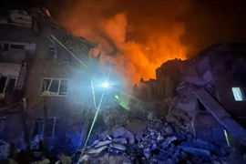 Kiev phải hứng chịu đợt tấn công quy mô lớn từ phía Nga. (Nguồn: Telegram)