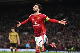 Bruno thăng hoa đưa Manchester United vào tứ kết Europa League. (Nguồn: Getty Images)