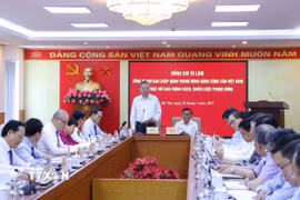Tổng Bí thư Tô Lâm làm việc với Ban Chính sách, chiến lược Trung ương về cơ chế, chính sách quản lý hiệu quả thị trường vàng trong thời gian tới. (Ảnh: Phương Hoa/TTXVN)