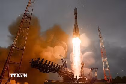Tên lửa Soyuz-2.1b mang theo các vệ tinh được phóng từ sân bay vũ trụ Vostochny, Nga. (Ảnh minh họa. IRNA/TTXVN)