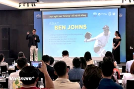 Thông tin về giải đấu của Ban tổ chức tại buổi họp báo. (Ảnh: Thanh Phong/Vietnam+)