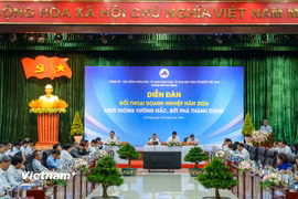Diễn đàn đối thoại doanh nghiệp Đà Nẵng năm 2026. (Ảnh: Thanh Phong/Vietnam+)