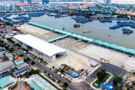 Dự án nâng cấp, mở rộng Cảng cá Thọ Quang (giai đoạn 2). (Ảnh: PV/Vietnam+)