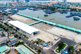 Dự án nâng cấp, mở rộng Cảng cá Thọ Quang (giai đoạn 2). (Ảnh: PV/Vietnam+)