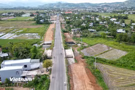 Dự án nâng cấp, cải tạo Quốc lộ 14B đoạn qua thành phố Đà Nẵng bị chậm tiến độ nghiêm trọng. (Ảnh: Thanh Phong/Vietnam+)