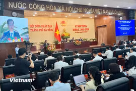 Khai mạc kỳ họp thứ 24 Hội đồng Nhân dân thành phố Đà Nẵng khóa X nhiệm kỳ 2021-2026. (Ảnh: Thanh Phong/Vietnam+)