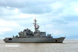 Tàu tuần dương Prairial, Hải quân Pháp chuẩn bị cập cảng Tiên Sa (Đà Nẵng). (Ảnh: Thanh Phong/Vietnam+)