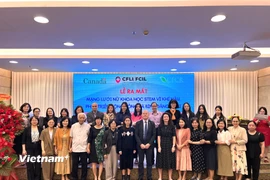 Ra mắt Mạng lưới Nữ Khoa học trong các lĩnh vực khoa học, công nghệ, kỹ thuật và toán học (STEM) vì Khí hậu, Phát triển Cộng đồng và Bình đẳng Giới (ViWISTEM4C). (Ảnh: Thanh Phong/Vietnam+)