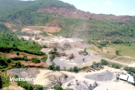 Hình minh họa hoạt động khai thác khoáng sản tại Đà Nẵng. (Ảnh: Thanh Phong/Vietnam+)