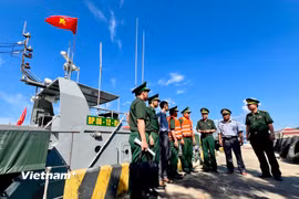 Cận cảnh tàu chiến Biên phòng Đà Nẵng trên trận tuyến chống khai thác IUU