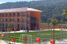 Trường Phổ thông nội trú Tiểu học và Trung học cơ sở Sam Mứn, tỉnh Điện Biên. (Ảnh: PV/Vietnam+)