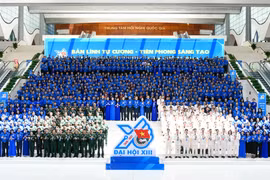 Các đại biểu tham dự Đại hội Đoàn toàn quốc lần thứ XIII. (Ảnh: Vietnam+)