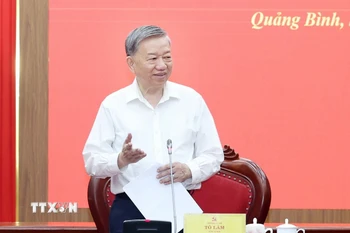 Tổng Bí thư Tô Lâm phát biểu. (Ảnh: Thống Nhất/TTXVN)