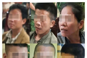 6 người nhập cảnh trái phép. (Ảnh: Biên phòng Thuận Bình cung cấp)