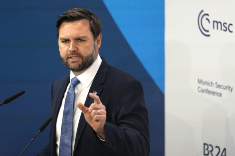 Phó Tổng thống Mỹ JD Vance phát biểu tại Hội nghị An ninh Munich 2025. (Nguồn: AP)