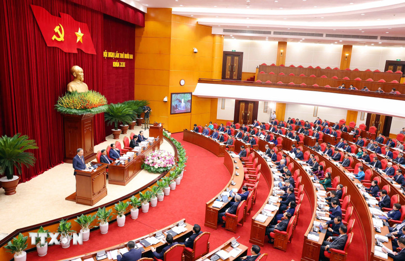 Tổng Bí thư Tô Lâm phát biểu khai mạc Hội nghị. (Ảnh: Phạm Kiên/TTXVN)