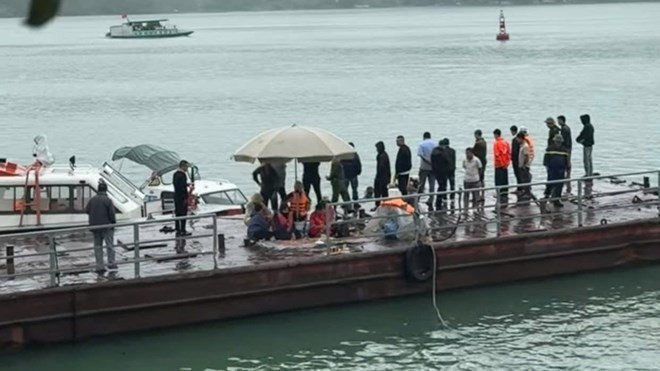 Khu vực lòng hồ Thủy điện Hòa Bình nơi xảy ra sự việc. (Ảnh: Người dân cung cấp)