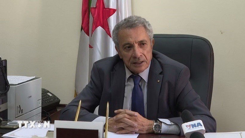 Ông Mourad Lamoudi, Ủy viên Trung ương phụ trách đối ngoại, Đảng Mặt trận Giải phóng Dân tộc Algeria. (Ảnh: Mạnh Hùng/TTXVN)