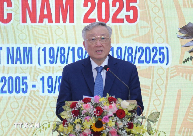 Phó Thủ tướng Thường trực Nguyễn Hòa Bình phát biểu tại Ngày hội toàn dân bảo vệ an ninh Tổ quốc năm 2025. (Ảnh: Mai Trang/TTXVN)