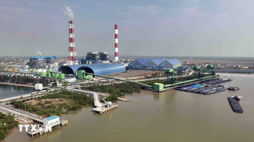 Nhà máy nhiệt điện Thái Bình được xây dựng ngày 22/2/20214 và khánh thành đưa vào sử dụng ngày 14/12/2019 tại xã Mỹ Lộc, huyện Thái Thụy (Thái Bình). (Ảnh: Vũ Sinh/TTXVN)
