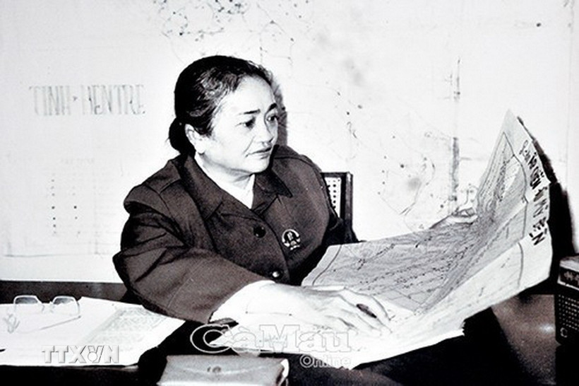 Nữ tướng Nguyễn Thị Định tại Bộ Chỉ huy Miền trong kháng chiến chống Mỹ. (Ảnh: Tư liệu/TTXVN phát)