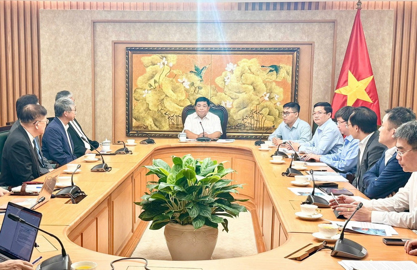 Phó Thủ tướng Nguyễn Chí Dũng làm việc với Hiệp hội Phát triển kinh tế bền vững Đài Loan (Trung Quốc). (Nguồn: Báo Chính phủ)