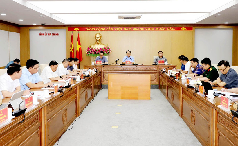 Quang cảnh buổi làm việc. (Nguồn: Báo Hà Giang)