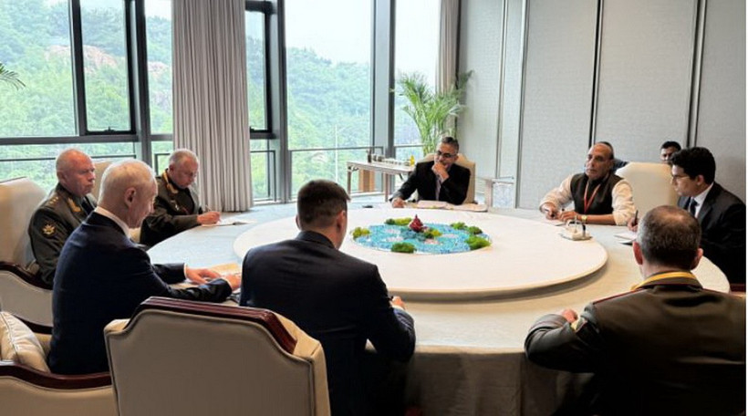 Quang cảnh cuộc họp. (Nguồn: Bộ Quốc phòng Ấn Độ)