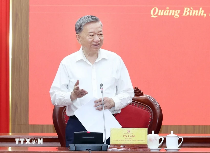 Tổng Bí thư Tô Lâm phát biểu. (Ảnh: Thống Nhất/TTXVN) Tổng Bí thư Tô Lâm phát biểu. (Ảnh: Thống Nhất/TTXVN)