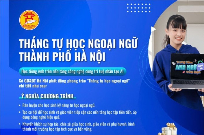 Gần 600.000 học sinh Hà Nội đăng ký tham gia phong trào tự học ngoại ngữ