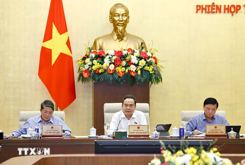 Chủ tịch Quốc hội Trần Thanh Mẫn phát biểu. (Ảnh: Doãn Tấn/TTXVN)