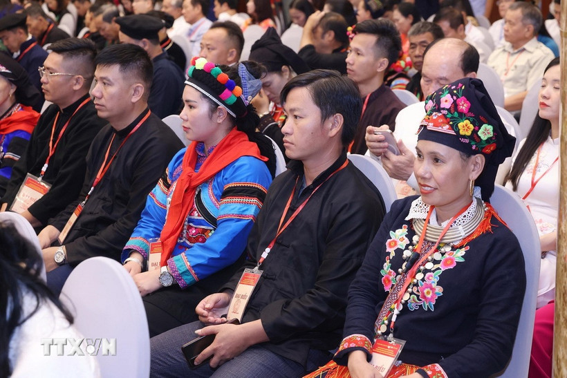 Đại biểu tiêu biểu, đại diện các tầng lớp nhân dân dự hội nghị. (Ảnh: Lâm Khánh/TTXVN)