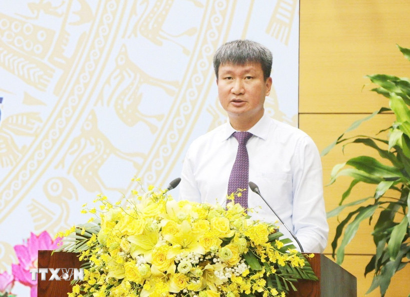 Bí thư Tỉnh ủy Yên Bái Trần Huy Tuấn kết luận Hội nghị. (Ảnh: TTXVN phát)