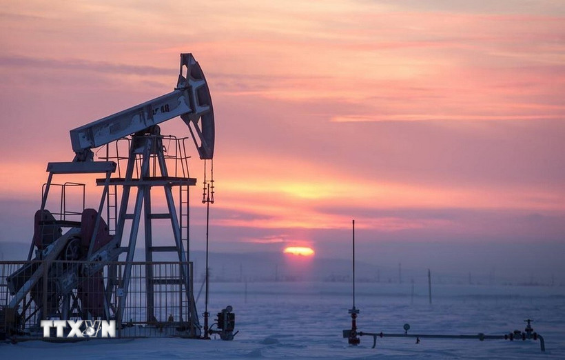 Một giàn khoan dầu tại khu vực Almetyevsk, Nga. (Ảnh: TASS/TTXVN)