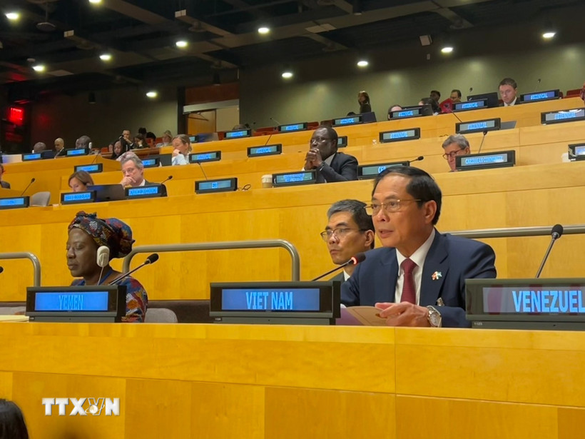 Phó Thủ tướng Chính phủ Bùi Thanh Sơn phát biểu tại hội nghị. (Ảnh: Thanh Tuấn/TTXVN)